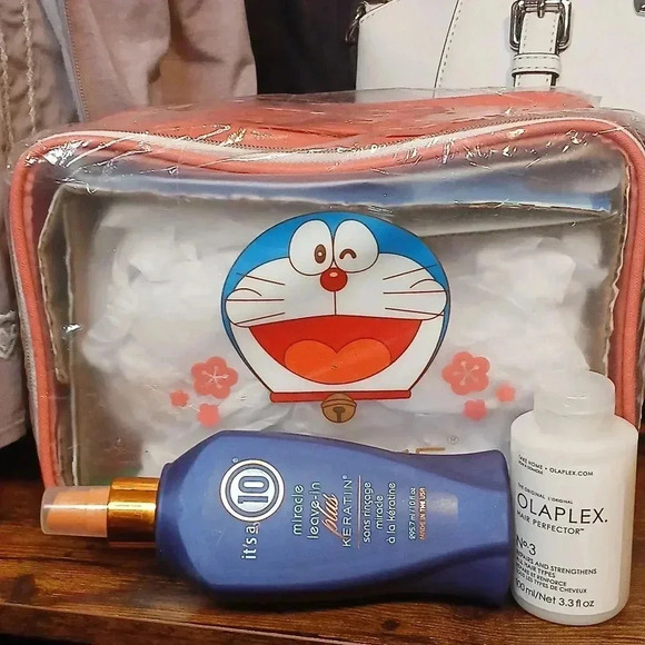 Limited Ed CRÈME SHOP X  DORAEMON LUCKY LUNAR COSMETICS TRAVEL CASE X LARGE - Picture 1 of 13